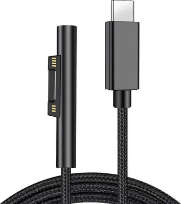 Produktbild von Surface USB-C Ladekabel 2,0 m, Nylon geflochten, 45W (15V/3A) PD kompatibel, für Microsoft Surface Pro 3/4/5/6/7, Go 2, Laptop 1/2/3, Book 1/2
