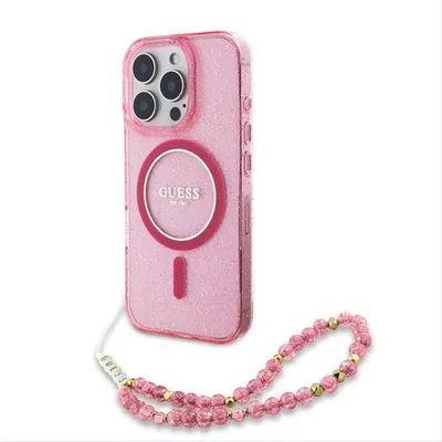 Immagine prodotto di Custodia rigida con glitter per iPhone 16 Pro di Guess