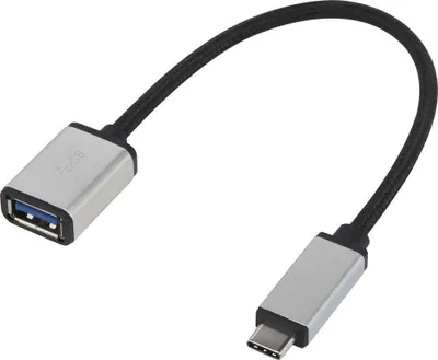Produktbild von Renkforce USB 3.2 Gen 1 (USB 3.0) Adapter [1x USB-C® Stecker - 1x USB 3.2 Gen 1 Buchse A (USB 3.0)] RF-USBA-MS-01 0.15