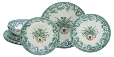 Produktbild von CreaTable, 16960, Weihnachten Bunt, Tellerset 12-tlg, Steingut