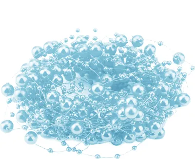 Produktbild von 10 m Fischereifäden künstliche Perlen Perlen Kette DIY Hochzeitsfeier Dekoration (blau)