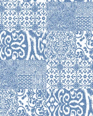 Productafbeelding van Profhome VD219149-DI Barok behang mat blauw wit 5,33 m2