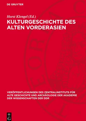 Produktbild von Kulturgeschichte des alten Vorderasien