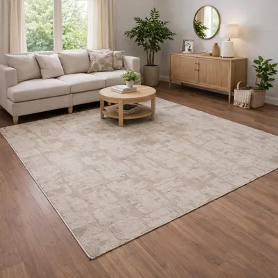 Produktbild von Teppich Modern Wohnzimmer Schlafzimmer Rechteck 3D Effekt Hoch&Tief Pflegeleicht