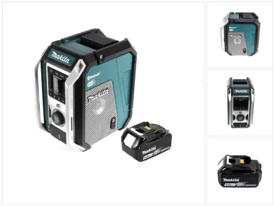Produktbild von Makita DMR 115 T1 Akku Baustellenradio 12V - 18V Bluetooth DAB+ IP65- + 1x Akku 5,0 Ah, ohne Ladegerät