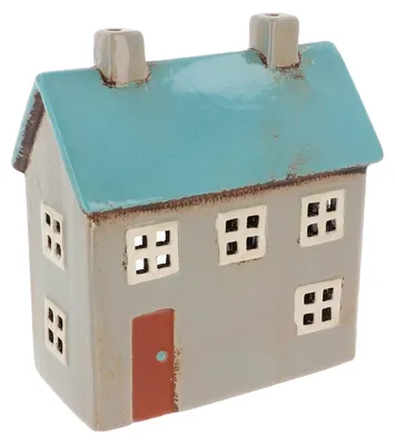Immagine prodotto di Shudehill Giftware Village: Lanterna in Vetroceramica con tetto blu