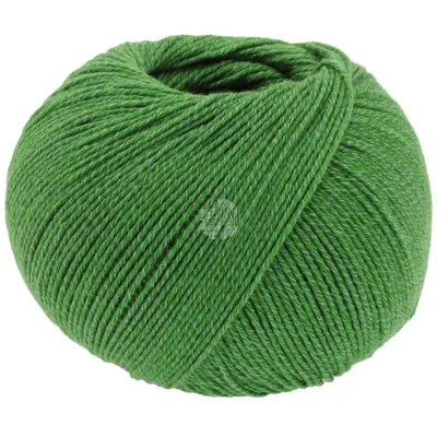 Produktbild von Lana Grossa Baumwolle WOOL (Linea Pura) 50 g klassisches Schurwollgarn mit Baumwolle 195 m Farbe 019 - Hell-/Dunkelgrün