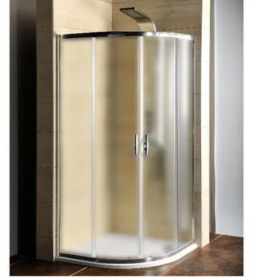 Productafbeelding van Gelco douchecabine, kwartcirkelmodel, 900x900x1900 mm, met BRICK glas