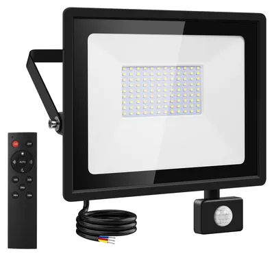LED Flutlicht 100W mit Bewegungsmelder, 10000 Lumen, 6500K, IP67