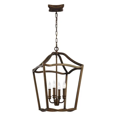 Zdjęcie produktu dla Żyrandol Yarmouth postarzany mosiądz 4xE14x60W metal wym:227x37,5x37,5cm IP20 Feiss