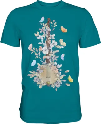 Produktbild von Banjo Frauen Blumen Schmetterling T-Shirt – Diva Blue / M