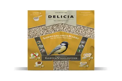 Produktbild von Delicia Sonnenblumenkerne 1,5 kg Vogelfutter Gartenvögel Ganzjahresfutter