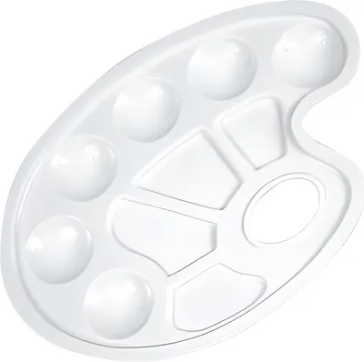 Produktbild von Herlitz Farbmisch Palette aus Kunststoff oval weiß