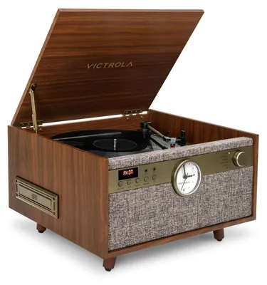 Obrázek produktu pro Victrola Century Signature, Gramofon s řemínkovým náhonem, vlašský ořech, Plast, 33 1/3,45,78 ot/min, A2DP, AVRCP, 10 m