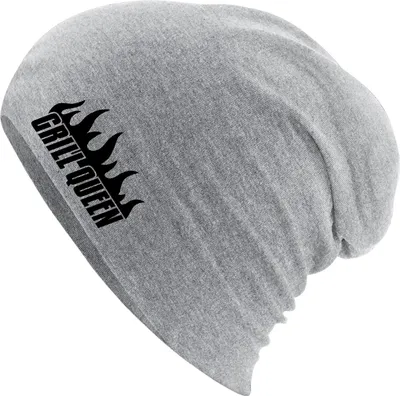 Produktbild von Huuraa Beanie Grill Queen Flammen Heather Grey One Size Baumwolle und Elasthan Mütze Geschenkidee