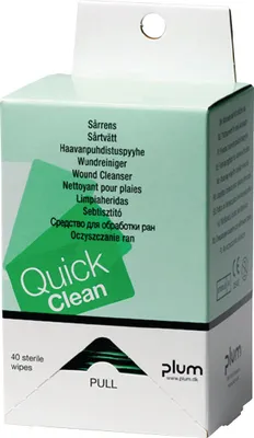 Produktbild von plum Wundreinigungstuch QuickClean Nachfüllbox für Erste Hilfe Station