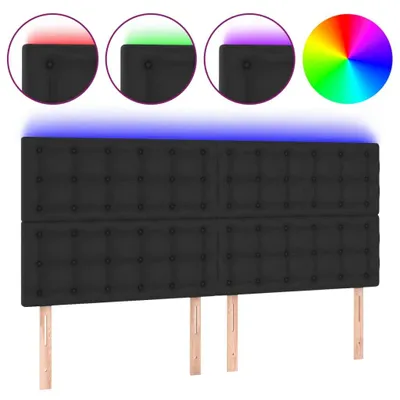 Immagine prodotto di vidaXL Testiera LED nera 200x5x118/128 cm in