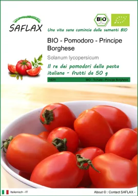 Immagine prodotto di SAFLAX  -- Pomodoro - Principe Borghese - 10 semi - Solanum