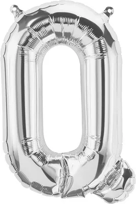 Produktbild von Folienballon Buchstabe Q, silber, ca. 80 cm, für Luftbefüllung