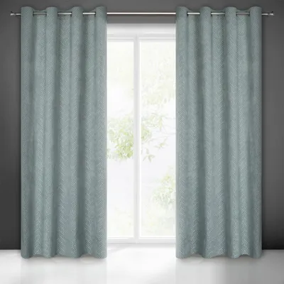 Produktbild von Vorhang ISLA stahl hellgrau grau 140x250 cm  Ösen Ösenvorhang