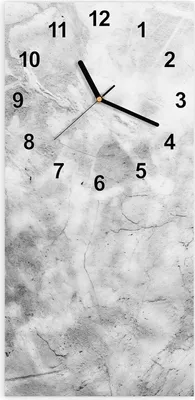 Produktbild von Wanduhr aus Glas mit Motiv Marmor Struktur- 30 x 60 cm - inkl. Aufhängesystem