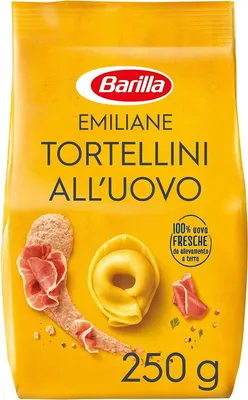 Produktbild von 6x Barilla Emiliane Tortellini all'uovo mit rohem Schinken Nudeln mit ei 250g