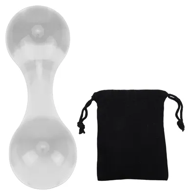Immagine prodotto di Giocattolo a forma di osso per le dita, in acrilico, portatile, per la decompressione, osso antistress, con custodia, colore trasparente