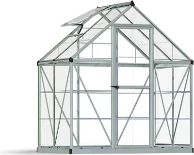 Produktbild von Palram - Canopia Aluminium Gewächshaus Harmony 64 Silber 125x185x208 cm