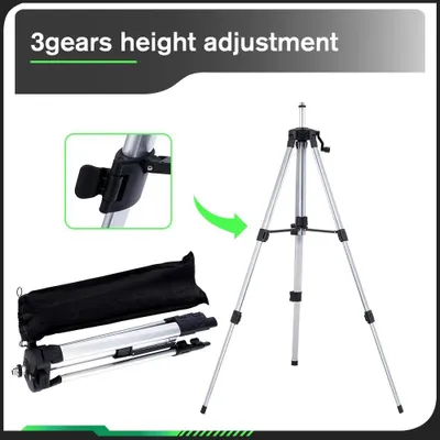 Obrázek produktu pro Laserová vodováha - 16lineový 4D laser s křížovými paprsky - 360° horizontálně/vertikálně - Automatická nivelace - Zelená barva (515 nm) - Ovládání pomocí aplikace v dosahu 25 m - Stativ 1,5 m - Stupeň krytí IP54