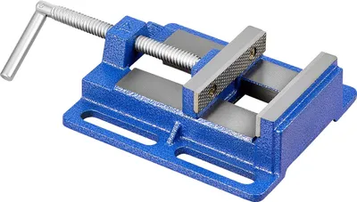Zdjęcie produktu dla Imadło maszynowe SucceBuy o szerokości szczęk 10,16 cm, imadło do wiertarki wykonane z żeliwa, imadło równoległe do obróbki drewna, metalu, wiercenia i cięcia