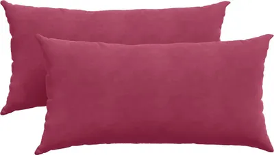 Produktbild von vidaXL Sofakissen 2 Stück Weinrot 80 x 40 cm Cordstoff