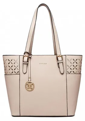 Zdjęcie produktu dla Beżowa Duża Elegancka Torebka Shopper Bag do Pracy Ivonne