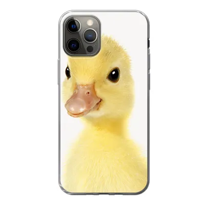 Produktbild von MuchoWow® Handyhülle Schutzhülle Hülle für iPhone 12 Pro Ente - Küken - Süß - Kinder - Mädchen - Jungen Silikon Softcase Handy Hülle - Abdeckung