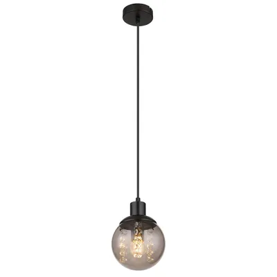 Produktbild von Hängelampe, schwarz, Glas rauch, H 150 cm