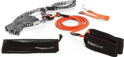 Produktbild von Buddyswim Stationärer Schwimmtrainingsgürtel Orange,Schwarz Orange,Schwarz One Size