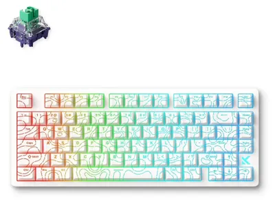 Produktbild von MCHOSE Jet 75 HE Magnetische Gaming Tastatur 75% - USB-C 8K Kailh Magnetic God Switch, Weiß