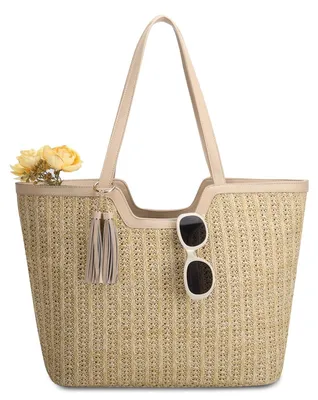Produktbild von Omgoods – Große Strandtasche aus Stroh für sommerliche Aktivitäten