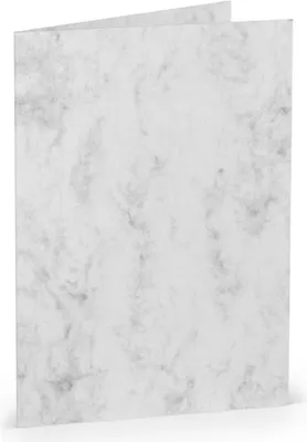 Produktbild von Rössler Papier 220719514 Coloretti Doppelkarte - B6 hoch, 5 Stück, grau marmora