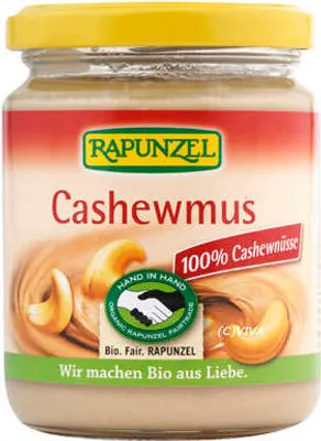 Produktbild von Rapunzel 140200, Gemischter Nussaufstrich, 250 g, Nüsse, CASHEWNÜSSE, Kühl und trocken lagern., 630 kcal