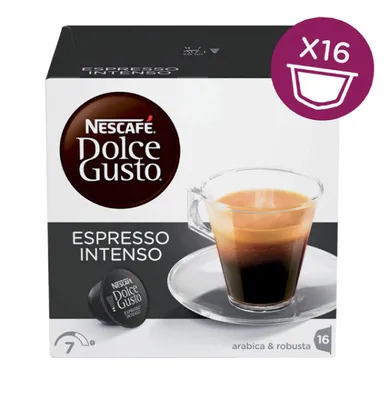 Image de Nescafé Dolce Gusto Espresso Intenso, Extra Crema, Nouvelle recette, Fort, Café, Capsule de café, 16 capsules