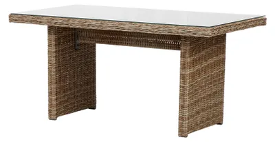 Produktbild von Gram Gartentisch 142 x 76 cm, mit Glasplatte, natur.