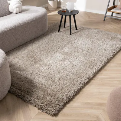 Produktbild von Volero - Hochflor Wohnzimmer Teppich - Yves Taupe - 240x340 cm - Wohnzimmer, Schlafzimmer - Klassik, Ländlich, Modern