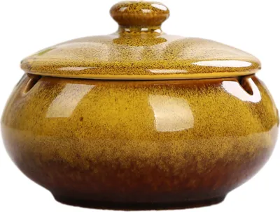 Produktbild von Keramik-Aschenbecher mit Deckel, winddicht, Zigarettenaschenbecher für den Innen- und Außenbereich