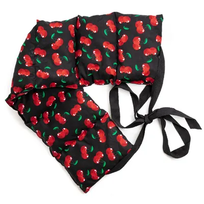 Produktbild von Kirschkernkissen 7-Kammer mit Band, 65x15 cherry-black - Wärmekissen Rücken, Körnerkissen