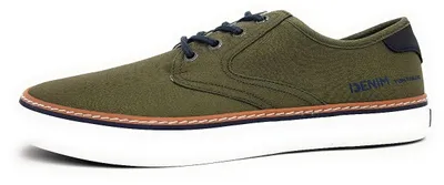 Image de Chaussures pour hommes Tom Tailor, chaussures à lacets, baskets, couleur verte, style décontracté
