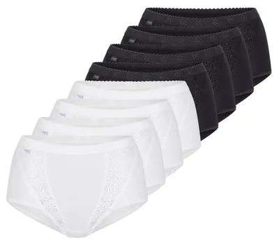 Produktbild von sloggi 8er Pack Chic Maxi Slip Femininer Stil mit Spitzenakzenten, Perfekte Passform, Atmungsaktives Material
