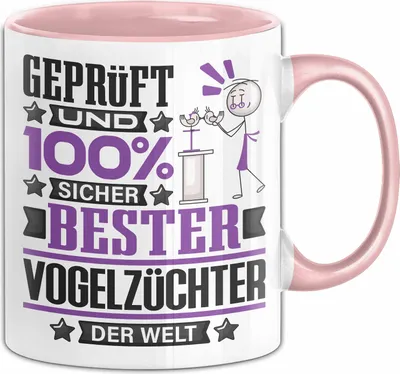 Produktbild von Vogelzüchter Geschenk Lustiger Spruch für Vogelzüchter Geschenkidee Bester Vogelzüchter Der Welt (Rosa)