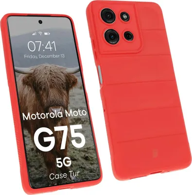 Produktbild von Robuste Handyhülle für Motorola Moto G75 5G, Bizon Case Tur, Rot