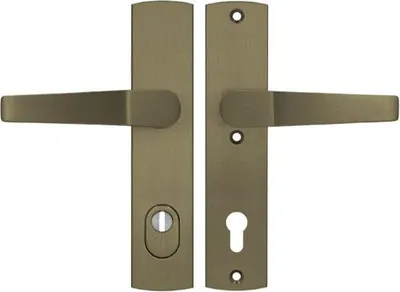 Produktbild von Axa Arrow Premium 92 WB Griff, Klasse 3, mit FLEX-Einsteckschutz (Brandschutz), Farbe F4 - Altgold (Türstärke 74-83 mm)