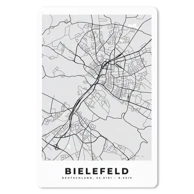 Produktbild von MuchoWow® Mauspad Mousepad Deutschland - Karte - Bielefeld - Stadtplan 40x60 cm - Mousepads - Maus Mat - Pad - Mausunterlage - Schreibtisch Accesoire